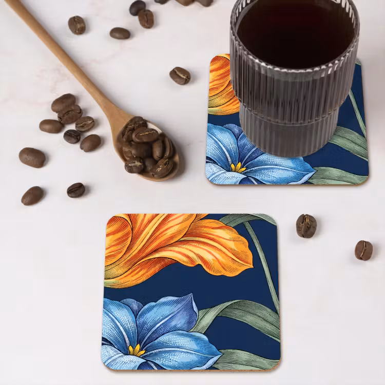 Onderzetter - Bloemen - Botanisch - Patroon — 4