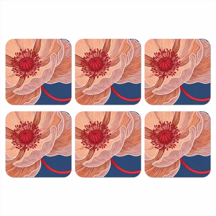 Onderzetter - Bloemen - Modern - Abstract — 1