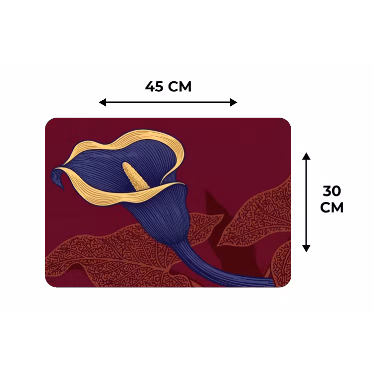 Placemat - 6 stuks - Bloemen - Modern - Paars — 3
