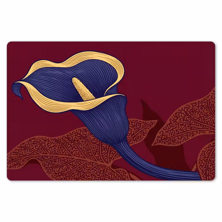 Placemat - 6 stuks - Bloemen - Modern - Paars — 7