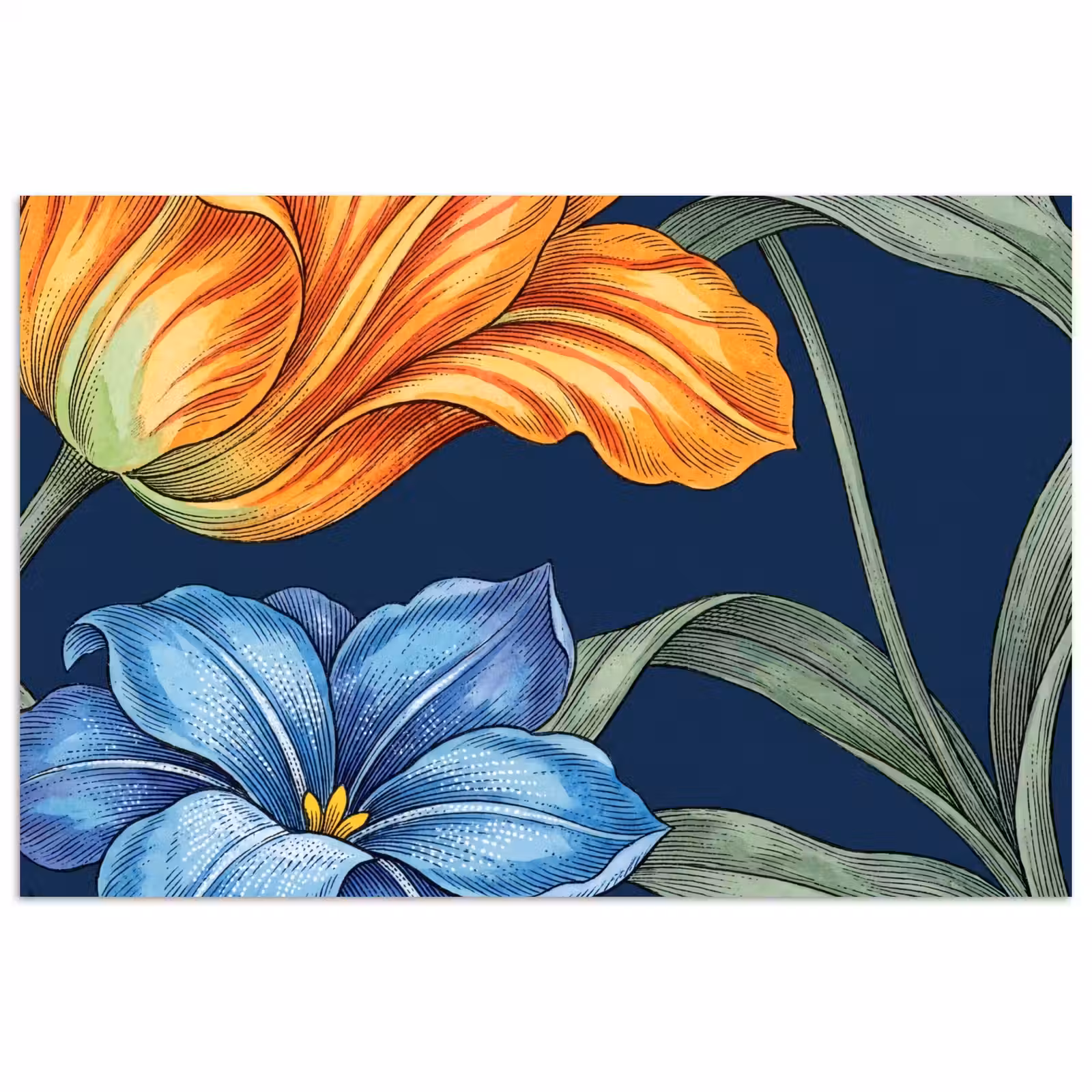 Poster - Bloemen - Botanisch - Patroon — 1