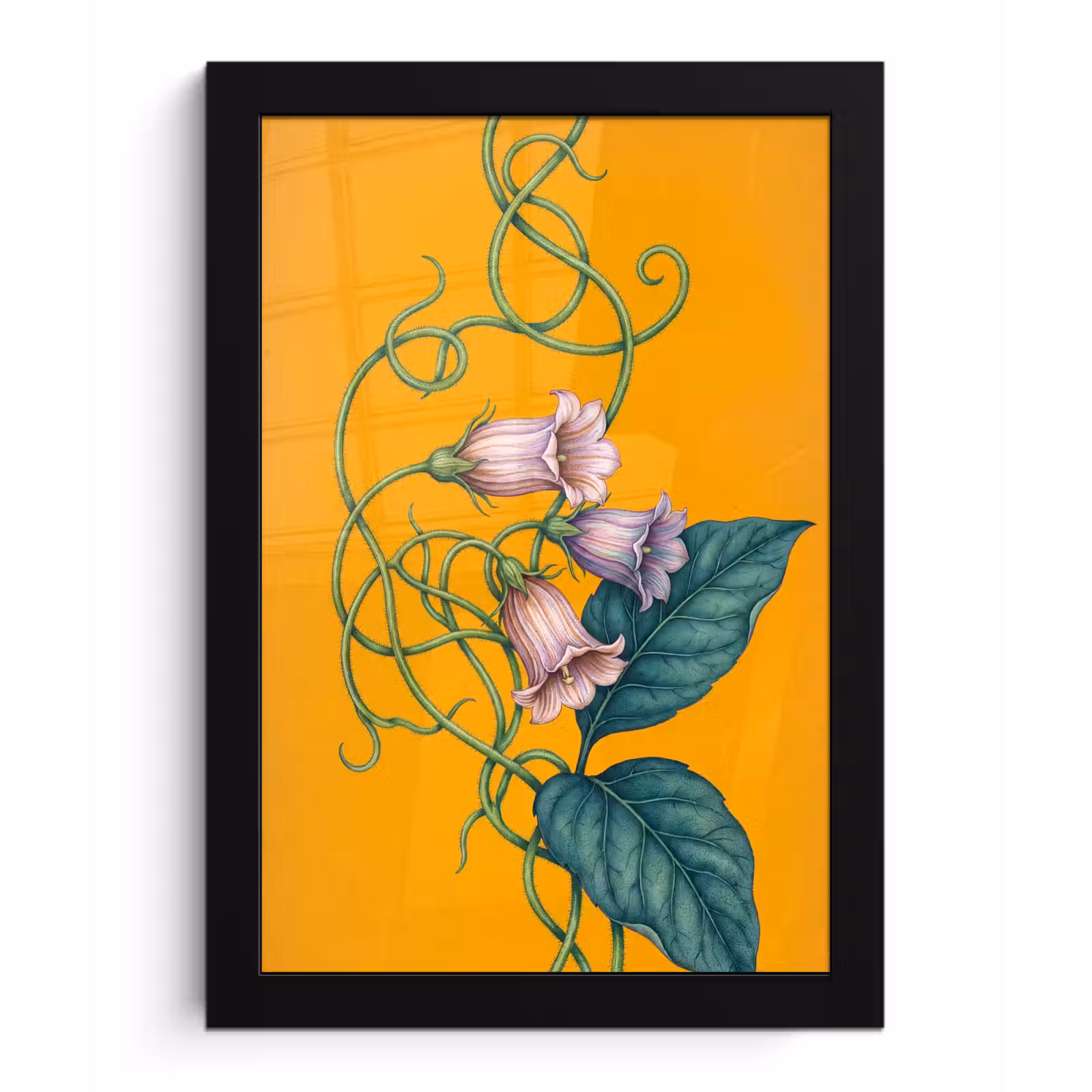Poster met lijst - Bloemen - Botanisch - Geel — 1