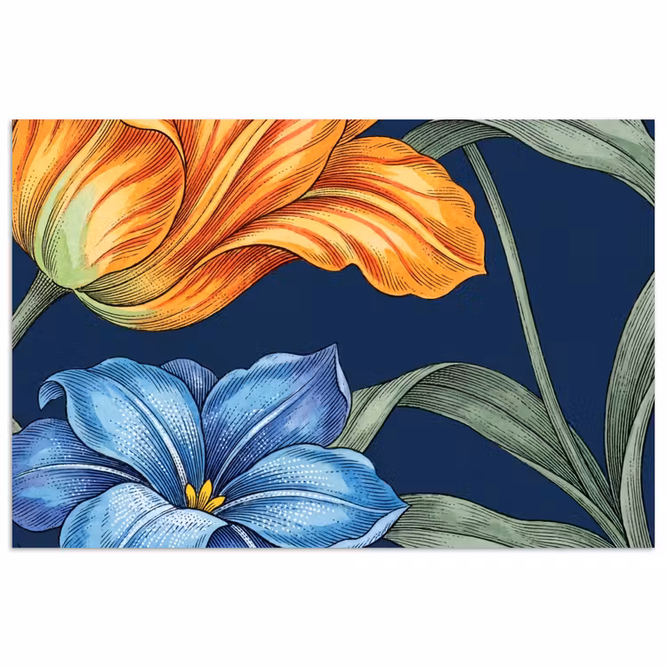 Poster - Bloemen - Botanisch - Patroon — 1