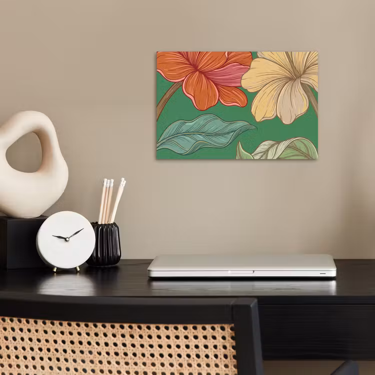 Poster - Bloemen - Groen - Illustratie — 2