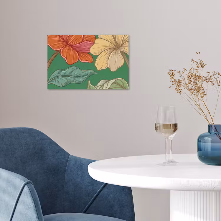 Poster - Bloemen - Groen - Illustratie — 4