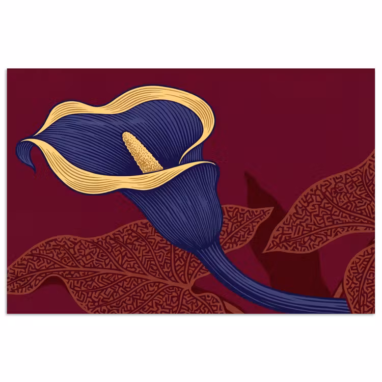 Poster - Bloemen - Modern - Paars — 1