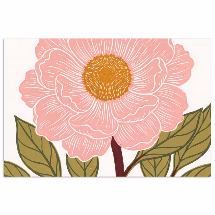 Poster - Bloemen - Roze - Illustratie — 1