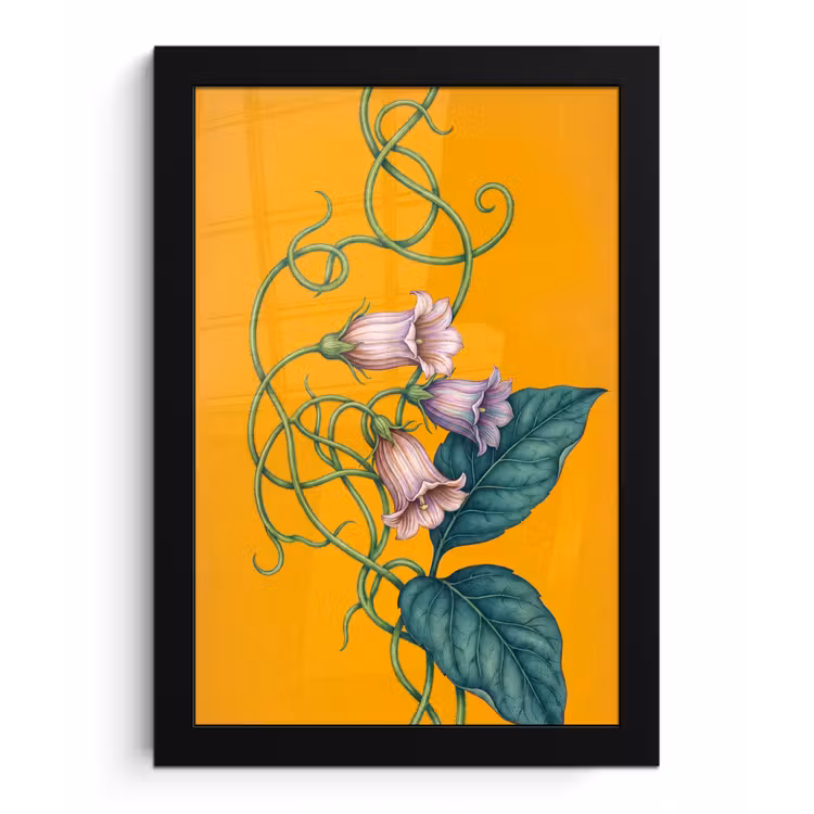 Poster met lijst - Bloemen - Botanisch - Geel — 1