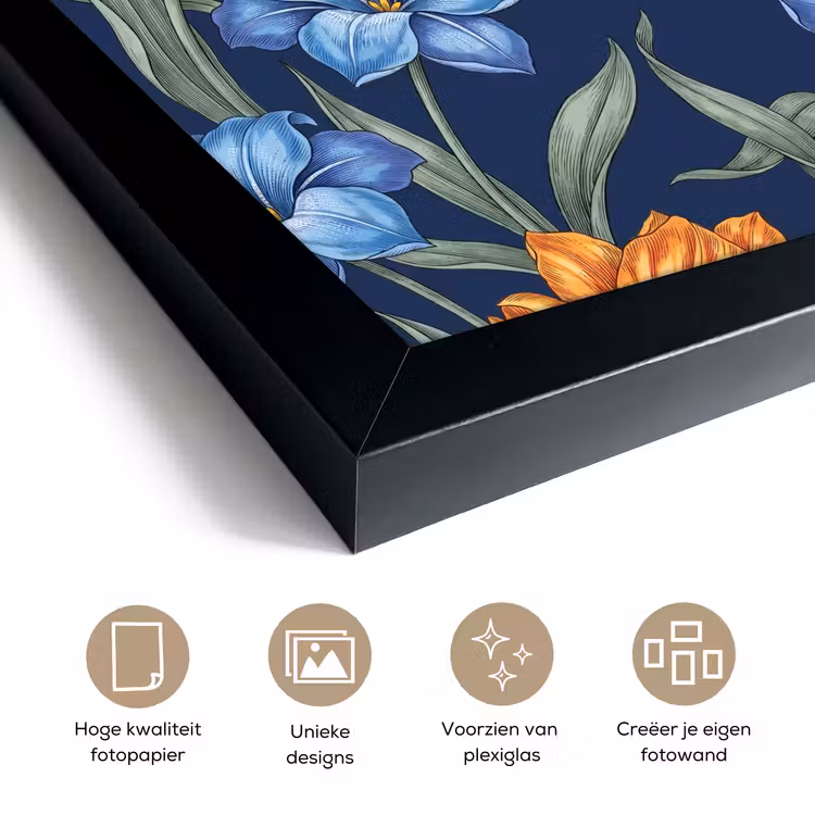 Poster met lijst - Bloemen - Botanisch - Patroon — 6