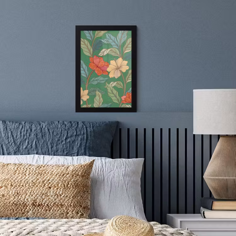 Poster met lijst - Bloemen - Groen - Illustratie — 3
