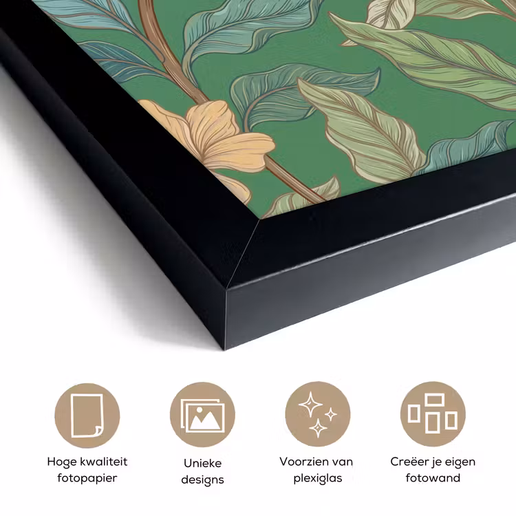 Poster met lijst - Bloemen - Groen - Illustratie — 6