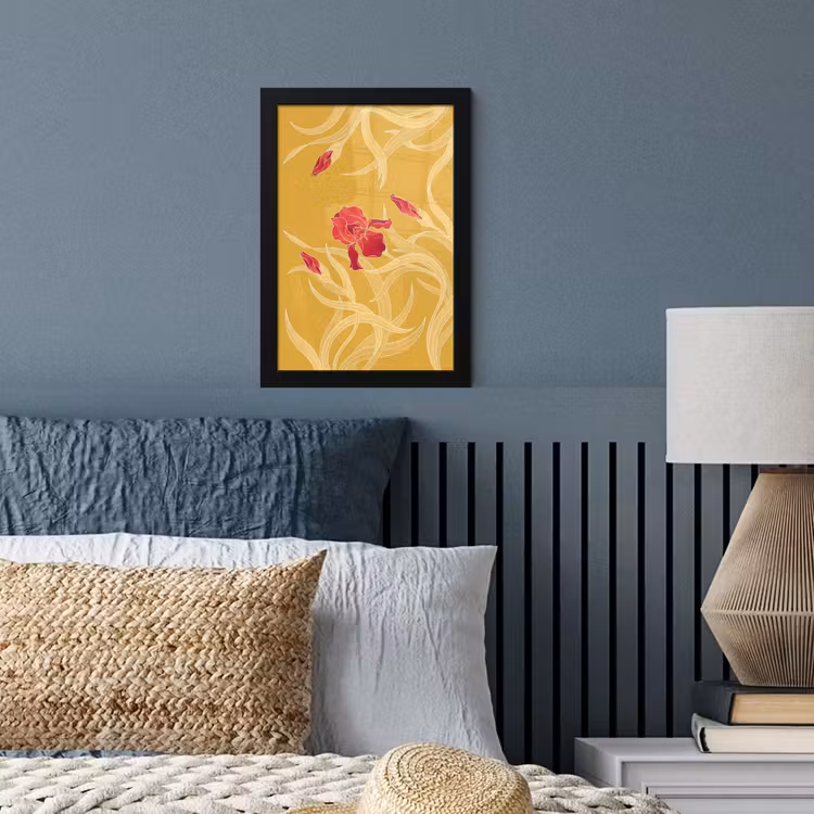 Poster met lijst - Bloemen - Illustratie - Rood — 3