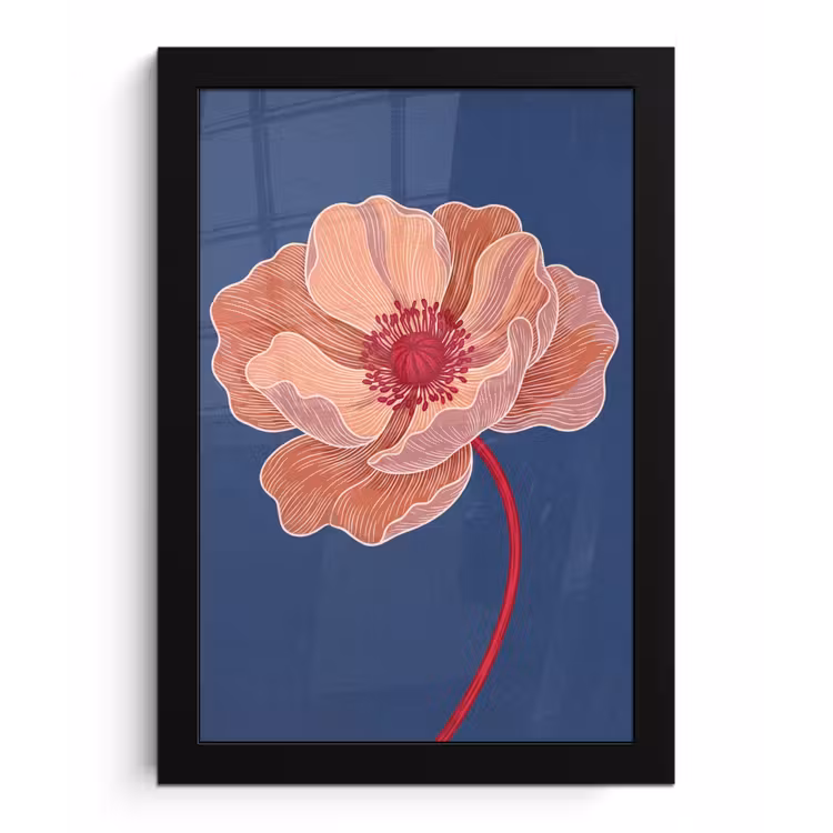 Poster met lijst - Bloemen - Modern - Abstract — 1