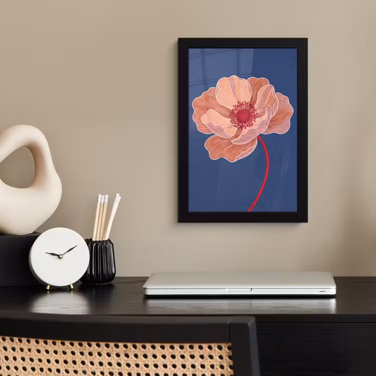 Poster met lijst - Bloemen - Modern - Abstract — 2