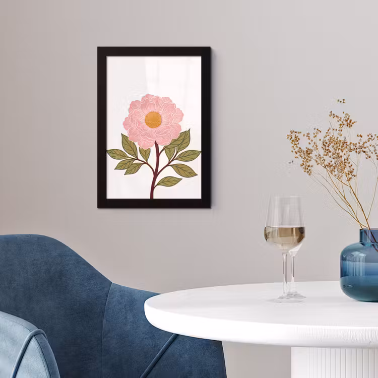 Poster met lijst - Bloemen - Roze - Illustratie — 4