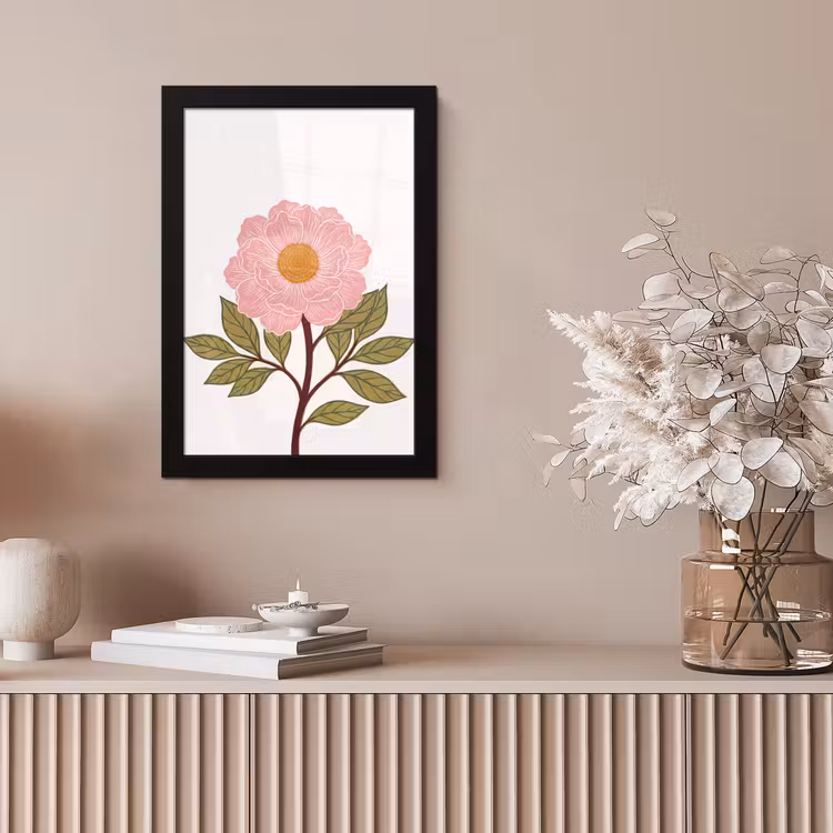 Poster met lijst - Bloemen - Roze - Illustratie — 5