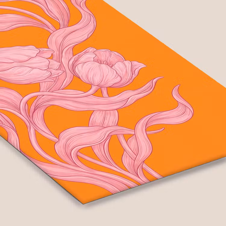 Poster met lijst - Roze bloemen - Modern — 7