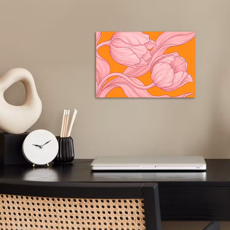 Poster - Roze bloemen - Modern — 2