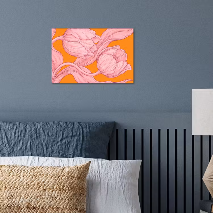 Poster - Roze bloemen - Modern — 3