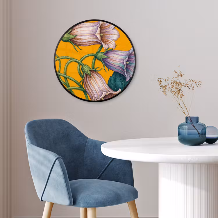 Ronde fotolijst - Bloemen - Botanisch - Geel — 4