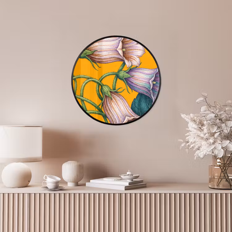 Ronde fotolijst - Bloemen - Botanisch - Geel — 5