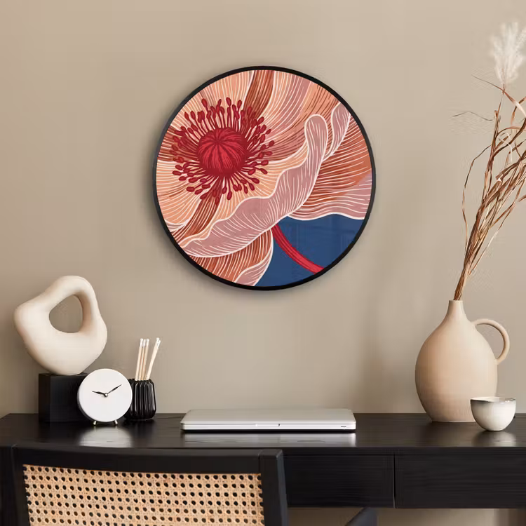 Ronde fotolijst - Bloemen - Modern - Abstract — 3