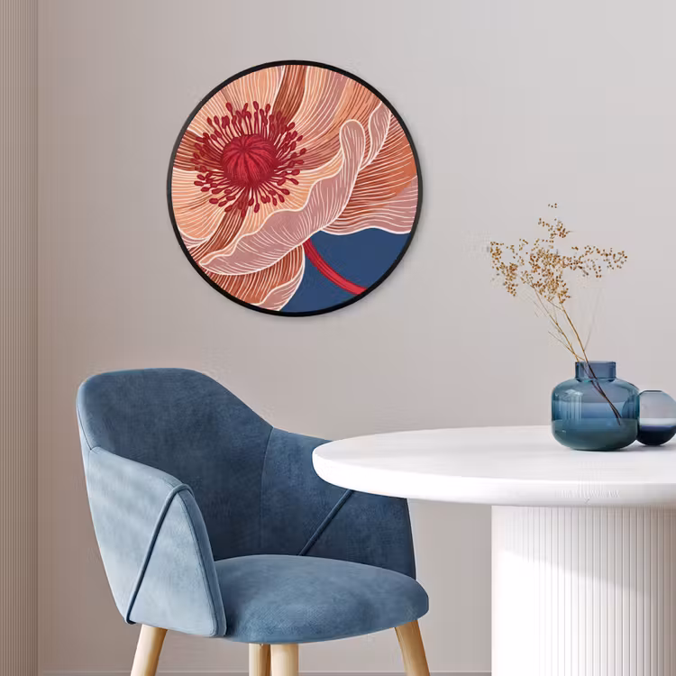 Ronde fotolijst - Bloemen - Modern - Abstract — 4