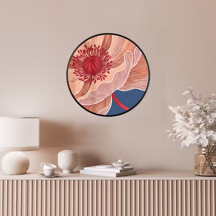 Ronde fotolijst - Bloemen - Modern - Abstract — 5