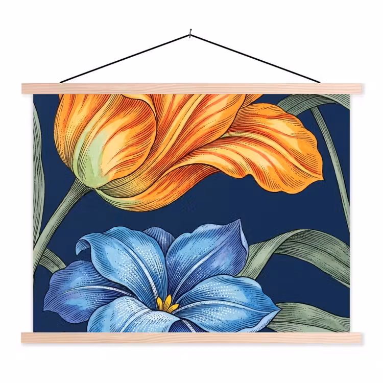 Schoolplaat - Bloemen - Botanisch - Patroon — 1