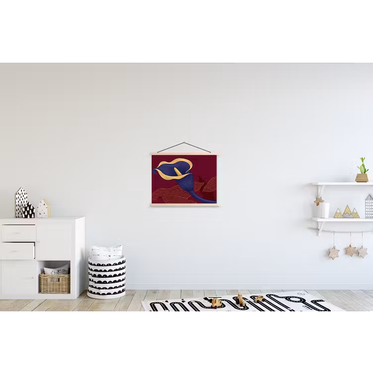Schoolplaat - Bloemen - Modern - Paars — 3