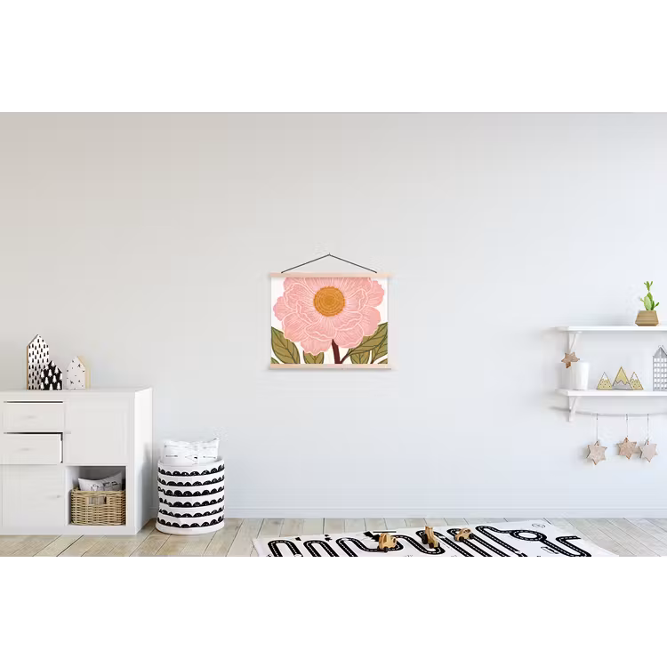 Schoolplaat - Bloemen - Roze - Illustratie — 3