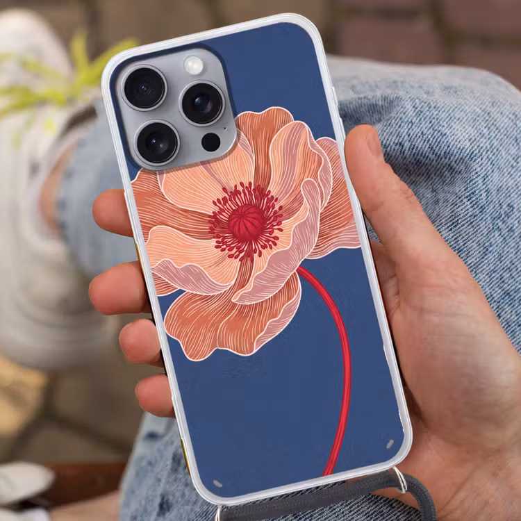 Telefoonhoesje met koord - Bloemen - Modern - Abstract — 2