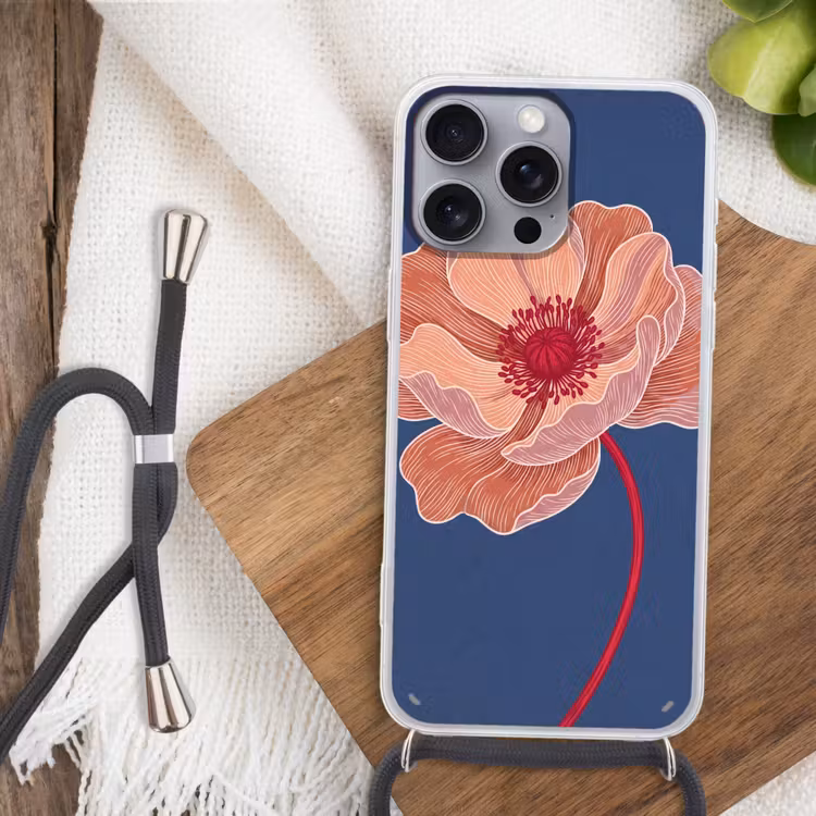 Telefoonhoesje met koord - Bloemen - Modern - Abstract — 3