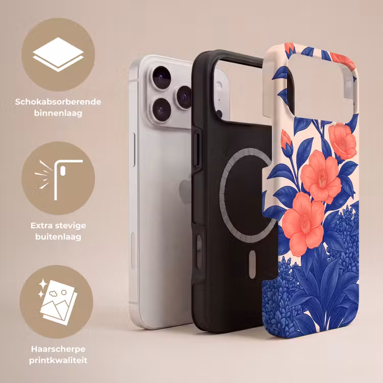 Telefoonhoesje Toughcase - Bloemen - Bladeren - Botanisch — 3