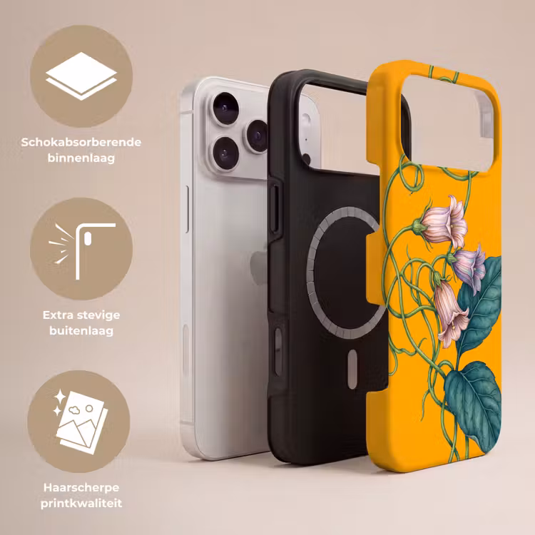 Telefoonhoesje Toughcase - Bloemen - Botanisch - Geel — 3