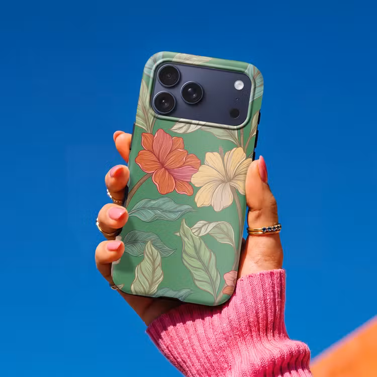 Telefoonhoesje Toughcase - Bloemen - Groen - Illustratie — 2