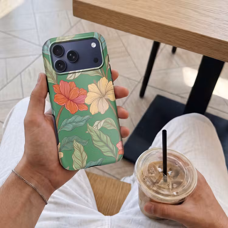 Telefoonhoesje Toughcase - Bloemen - Groen - Illustratie — 4