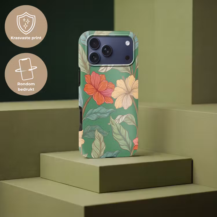 Telefoonhoesje Toughcase - Bloemen - Groen - Illustratie — 7