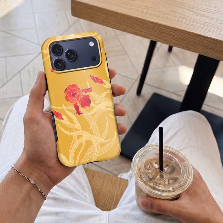 Telefoonhoesje Toughcase - Bloemen - Illustratie - Rood — 4