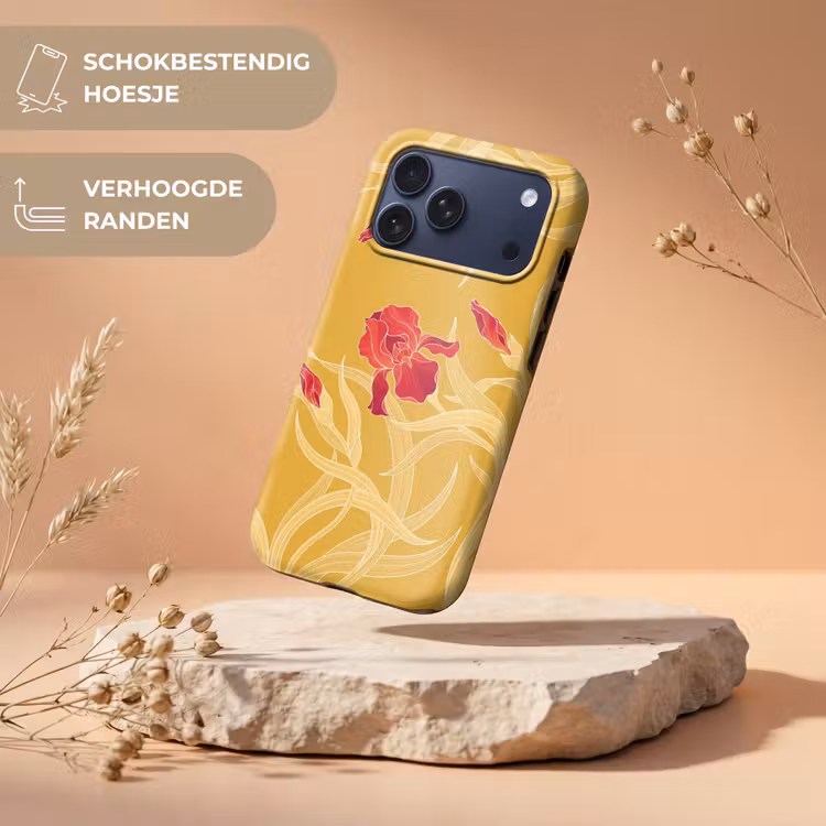 Telefoonhoesje Toughcase - Bloemen - Illustratie - Rood — 5