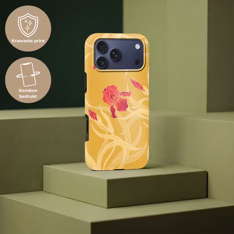 Telefoonhoesje Toughcase - Bloemen - Illustratie - Rood — 7