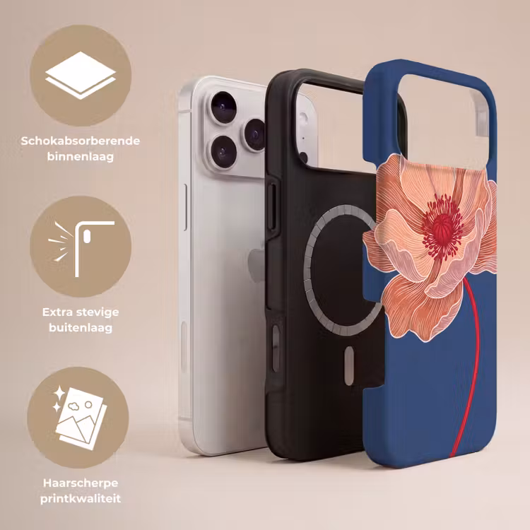 Telefoonhoesje Toughcase - Bloemen - Modern - Abstract — 3