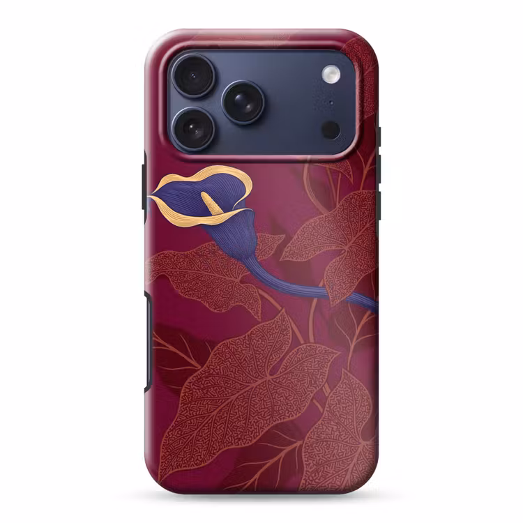 Telefoonhoesje Toughcase - Bloemen - Modern - Paars — 1