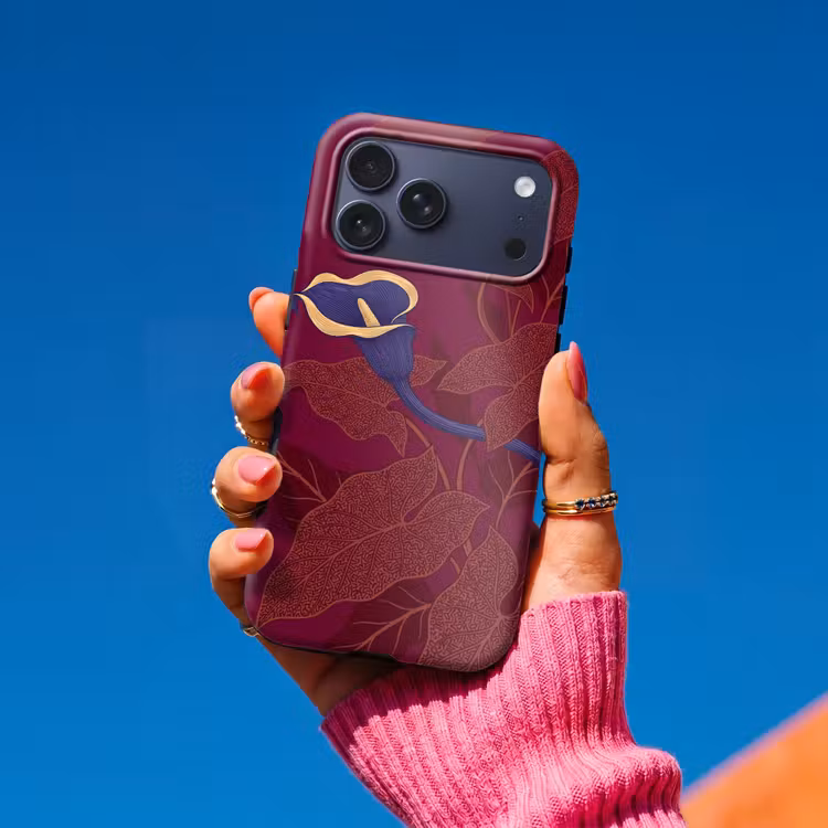 Telefoonhoesje Toughcase - Bloemen - Modern - Paars — 2