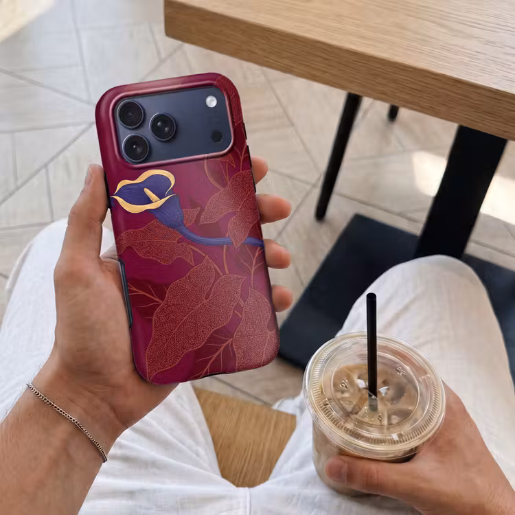 Telefoonhoesje Toughcase - Bloemen - Modern - Paars — 4