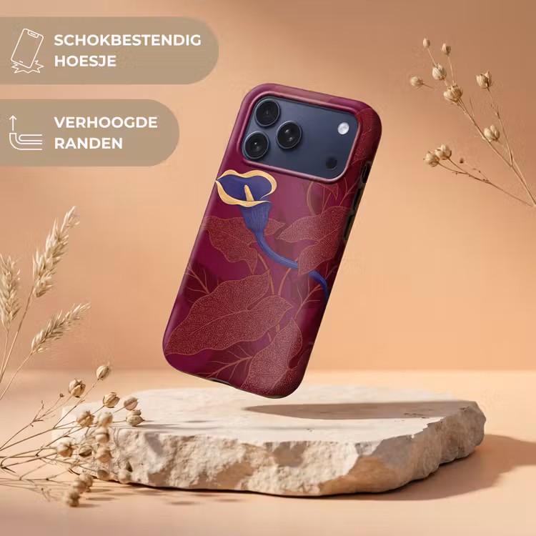 Telefoonhoesje Toughcase - Bloemen - Modern - Paars — 5