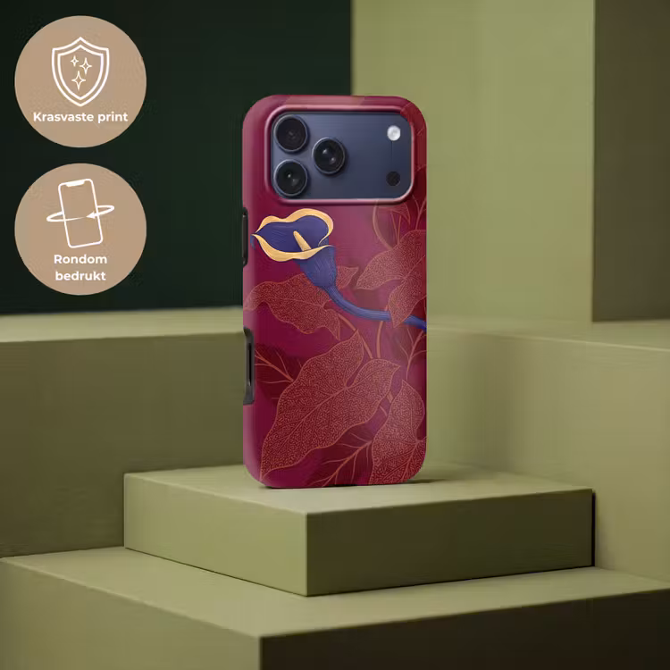 Telefoonhoesje Toughcase - Bloemen - Modern - Paars — 7