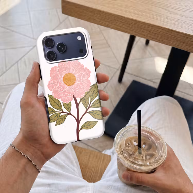 Telefoonhoesje Toughcase - Bloemen - Roze - Illustratie — 4