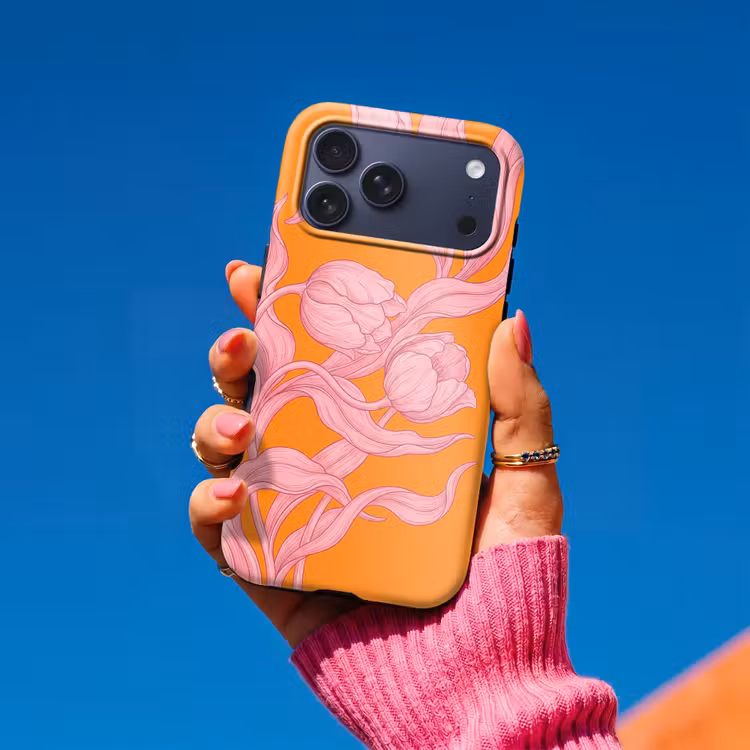 Telefoonhoesje Toughcase - Roze bloemen - Modern — 2