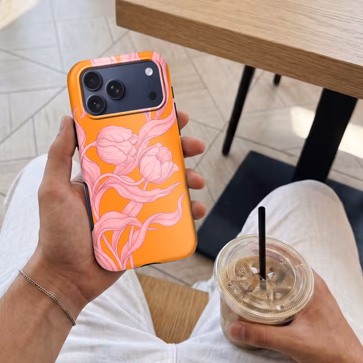 Telefoonhoesje Toughcase - Roze bloemen - Modern — 4